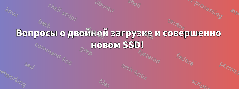 Вопросы о двойной загрузке и совершенно новом SSD! 