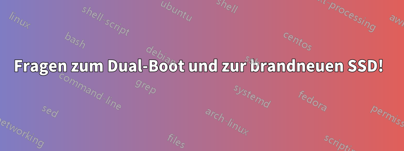 Fragen zum Dual-Boot und zur brandneuen SSD! 