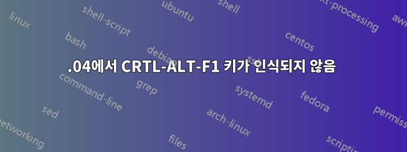 16.04에서 CRTL-ALT-F1 키가 인식되지 않음