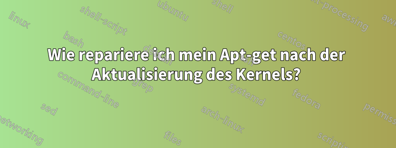 Wie repariere ich mein Apt-get nach der Aktualisierung des Kernels?