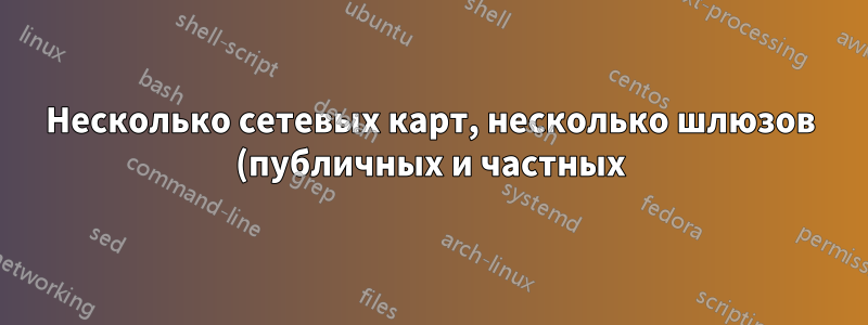 Несколько сетевых карт, несколько шлюзов (публичных и частных)