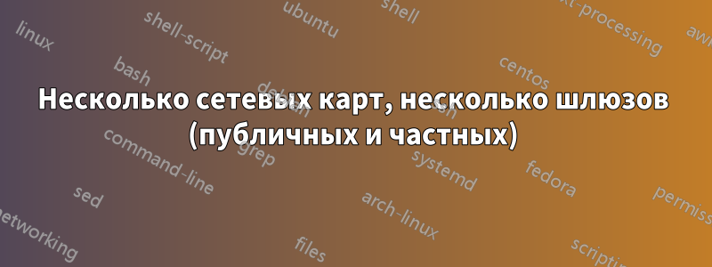 Несколько сетевых карт, несколько шлюзов (публичных и частных)