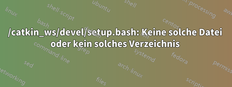 /catkin_ws/devel/setup.bash: Keine solche Datei oder kein solches Verzeichnis