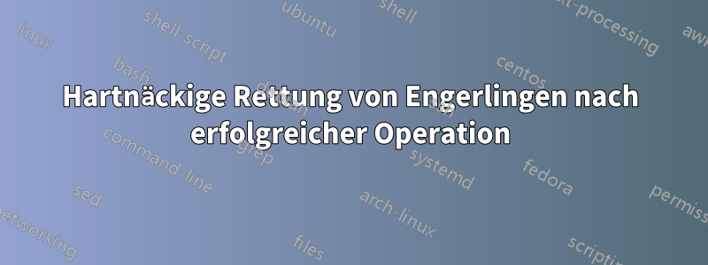 Hartnäckige Rettung von Engerlingen nach erfolgreicher Operation
