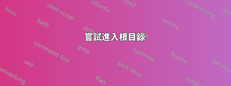 嘗試進入根目錄