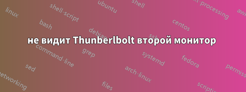 не видит Thunberlbolt второй монитор