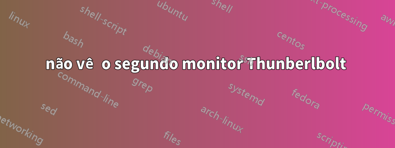 não vê o segundo monitor Thunberlbolt