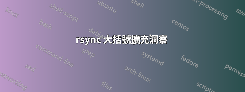 rsync 大括號擴充洞察