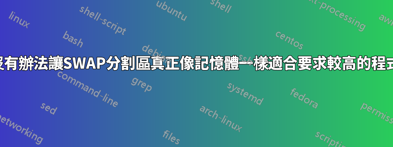 有沒有辦法讓SWAP分割區真正像記憶體一樣適合要求較高的程式？