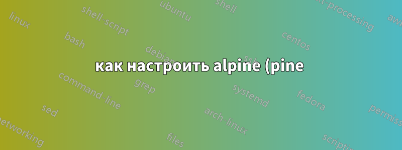 как настроить alpine (pine) для открытия URL-ссылок в Firefox?